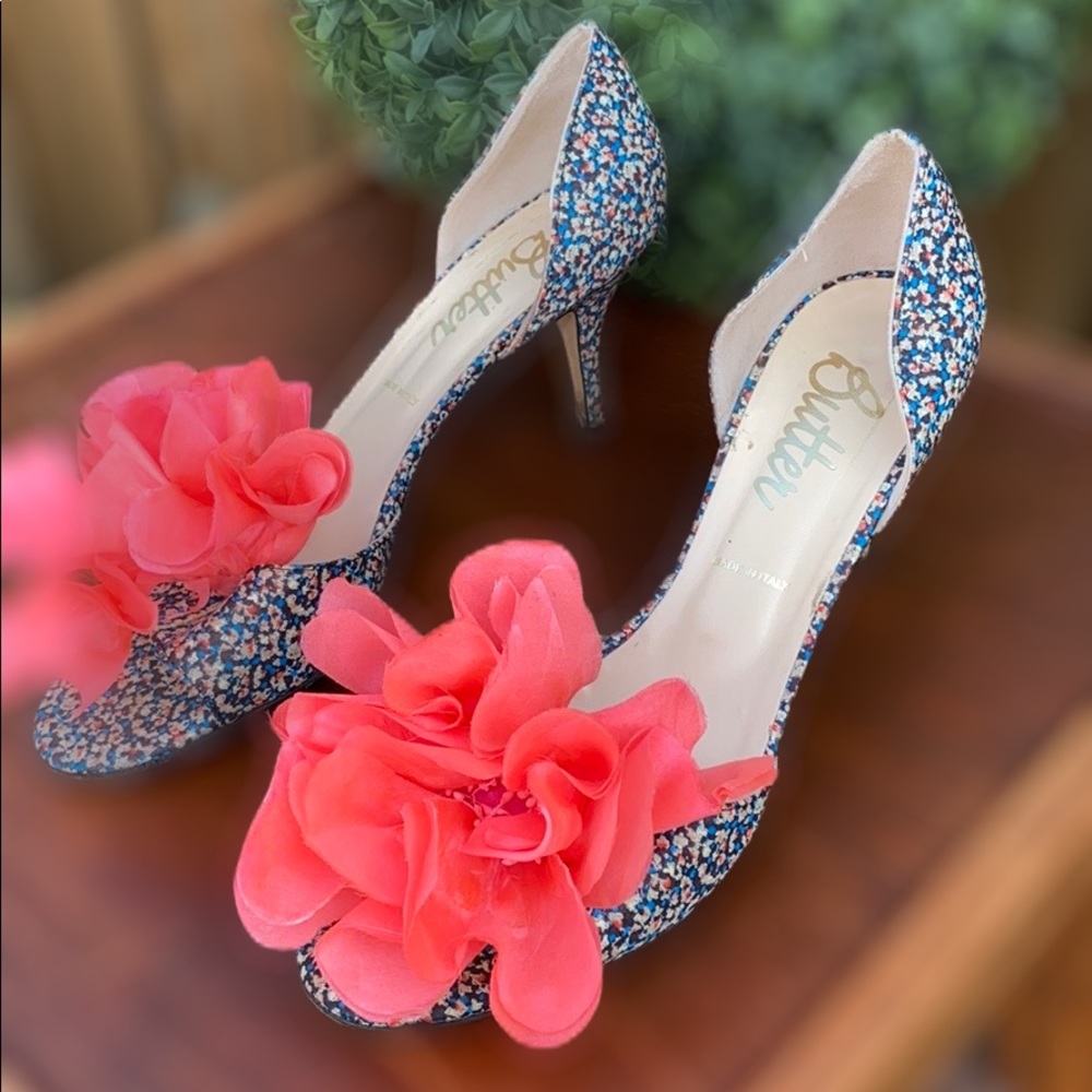 Butter Floral Heels